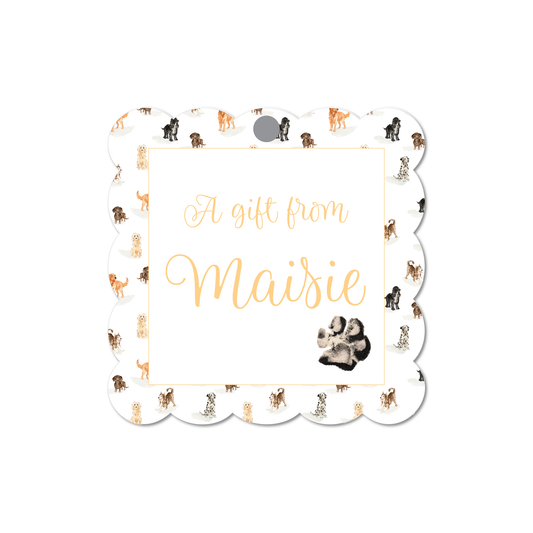 Puppy Paw Gift Tag