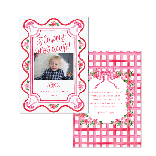 Wavy Bows Holiday Card